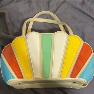 Dancing Days RARE Shell Bag w Adjustable Strap - Multicolor Yellow